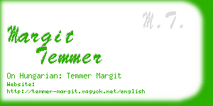 margit temmer business card